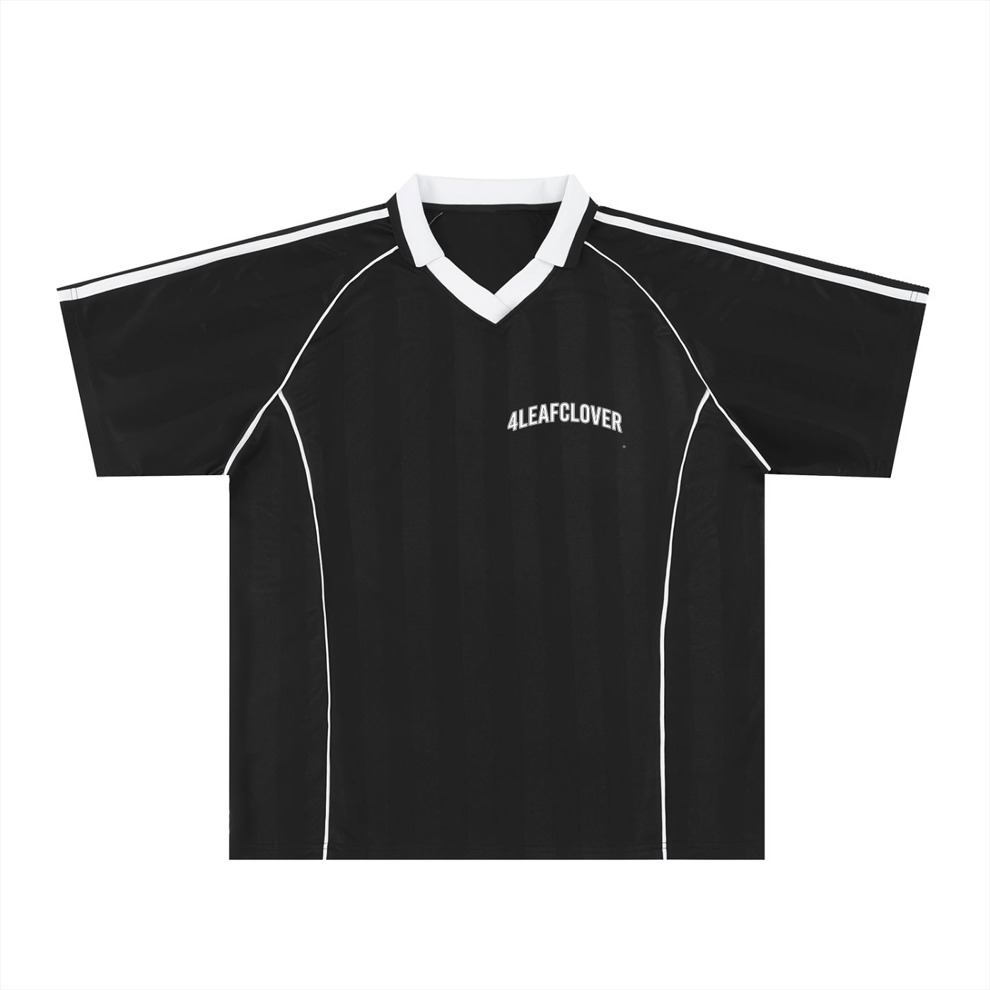 4leafclover Striped Collared Soccer Jersey