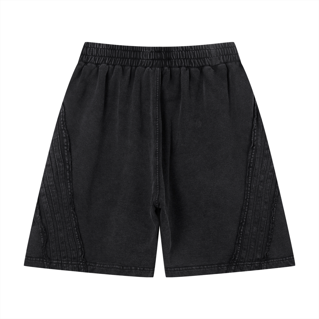 4leafclover Wash Raw Edge Shorts