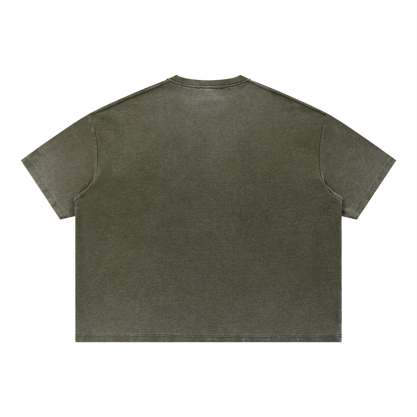 4leafclover Wash Sunfade Boxy Waffle T-Shirt