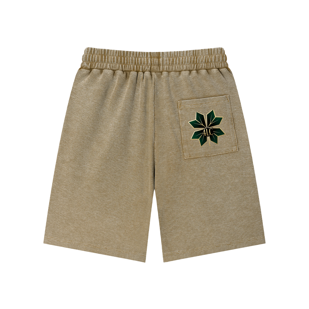 4lC Mineral Wash Waffle Knit Shorts
