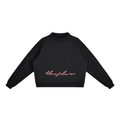 4leafclover Fleece Neck Crew Sweatshirt