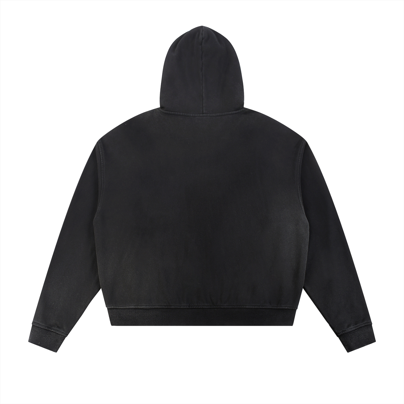 4LC Frayed Raw Edge Fleece Zip Hoodie