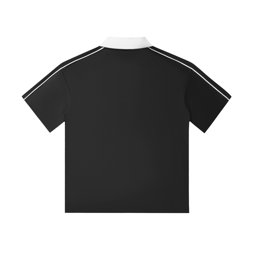 4leafclover Collar Short-Sleeve Polo Shirt