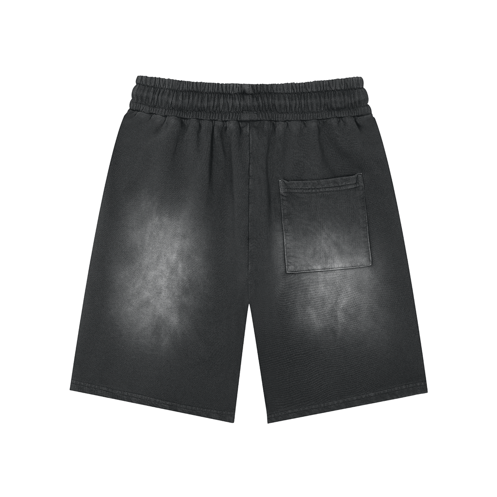 Rectangle Patch 4LC Monkey Washed Shorts