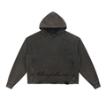 4leafclover Vintage Washed Frayed-Hem Hoodie