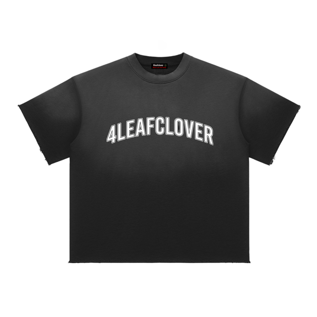 Pink 4leafclover Raw Edge T-Shirt