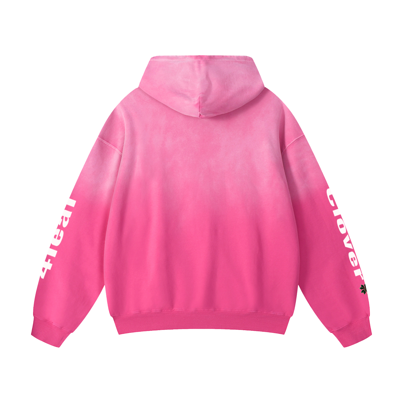 Pink 4leafclover Sunfade Oversized Hoodie