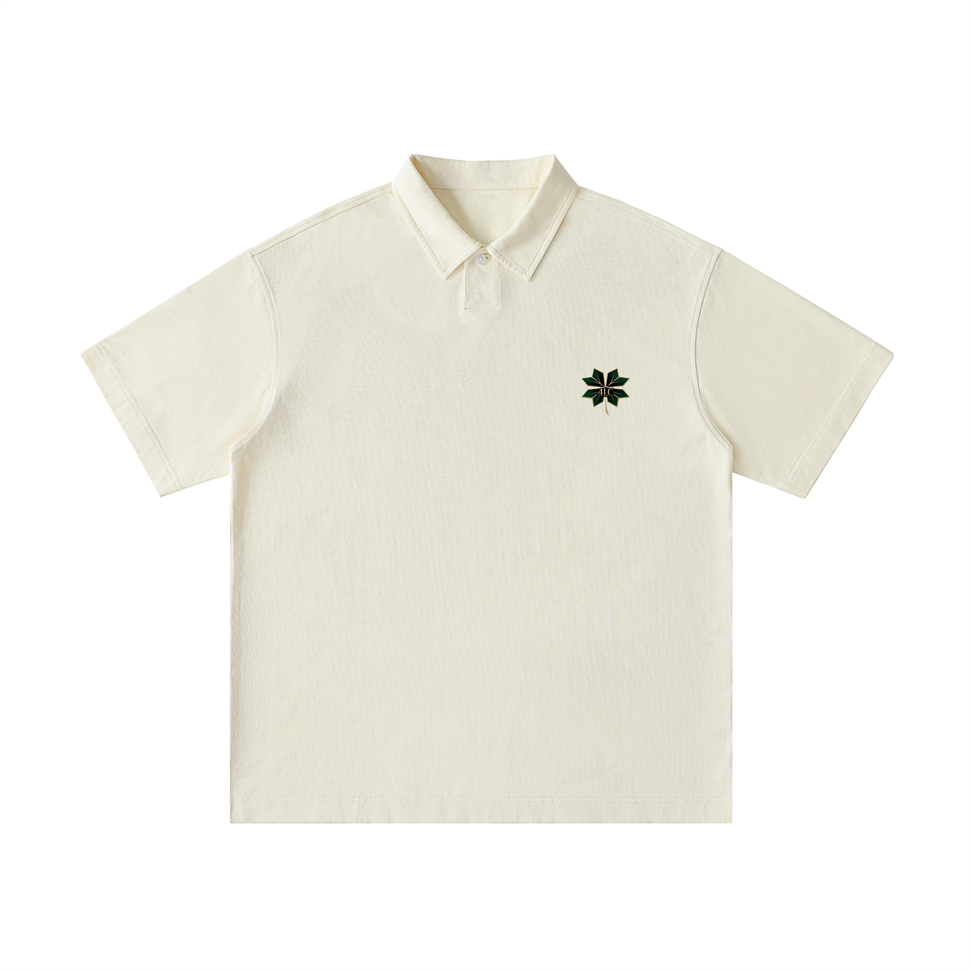 4lC Loose Cotton Short-Sleeve Polo Shirt