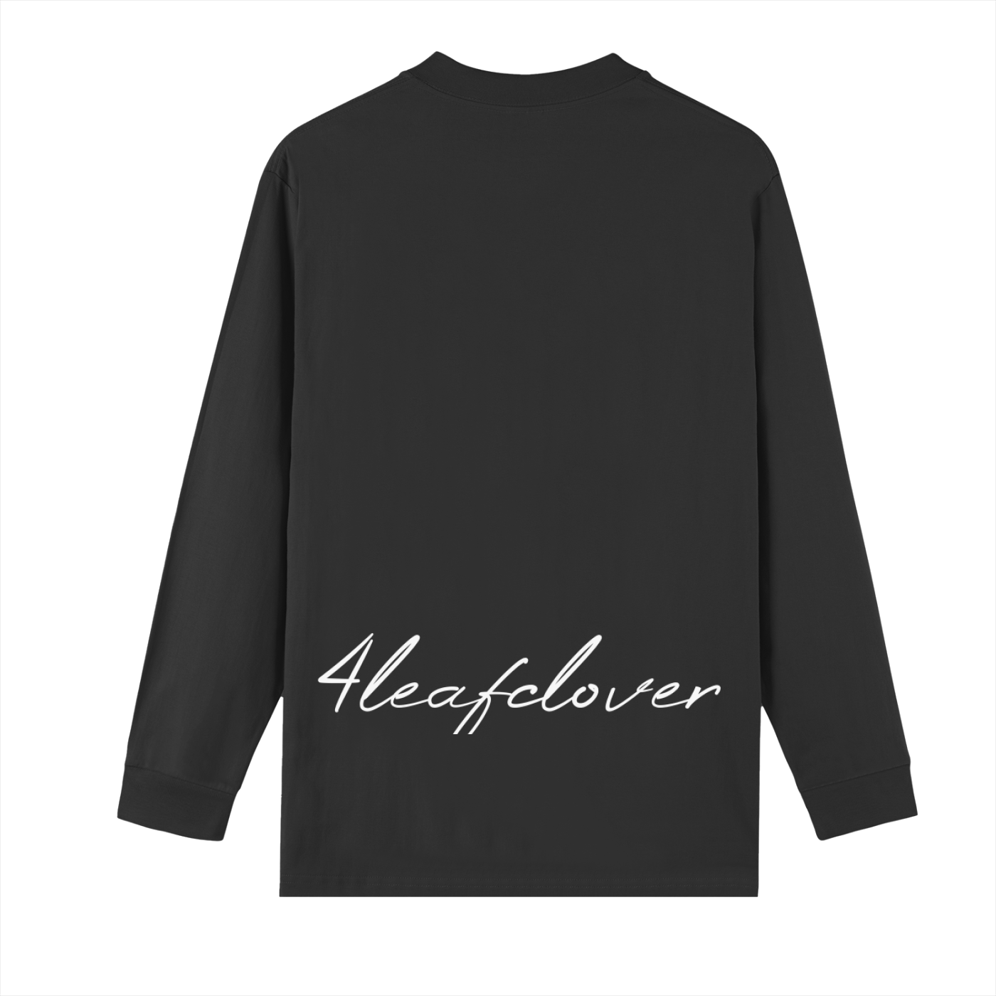 4leafclover Crew Neck Drop Shoulder Long Sleeve Shirt