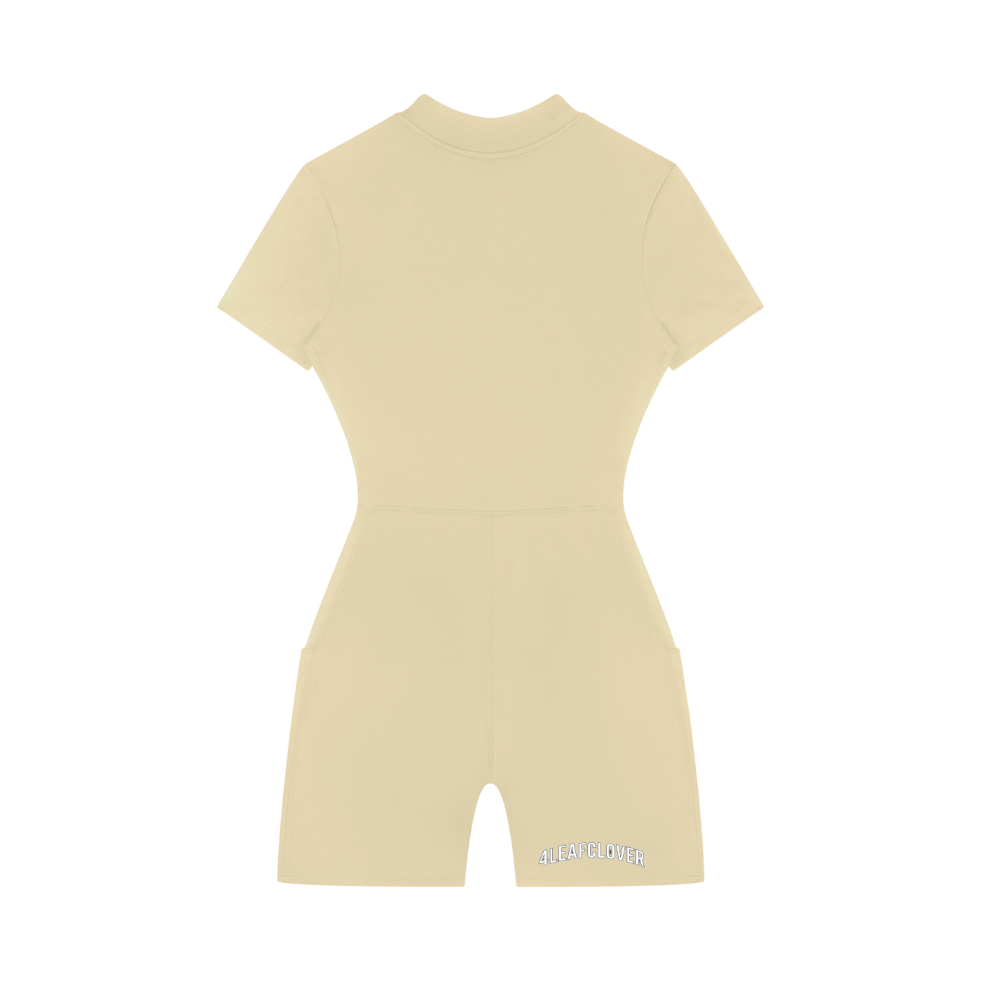 Women's Quarter-Zip 4leafclover Short Sleeve Romper