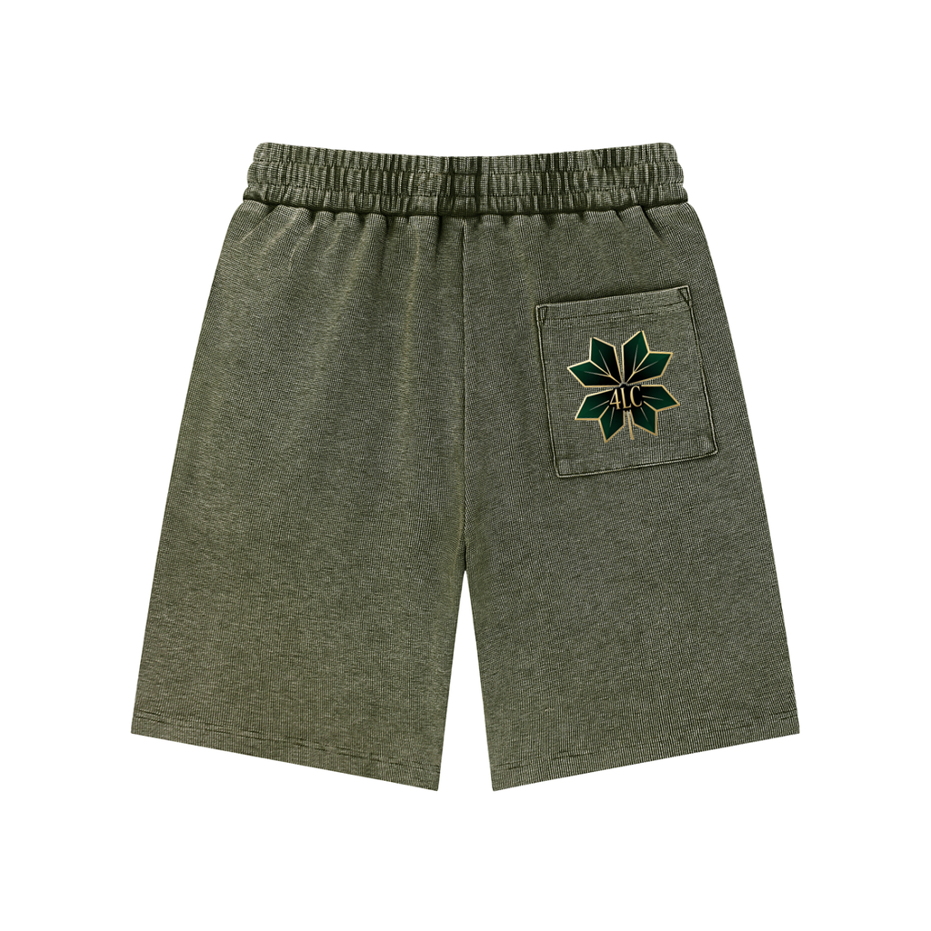 4lC Mineral Wash Waffle Knit Shorts