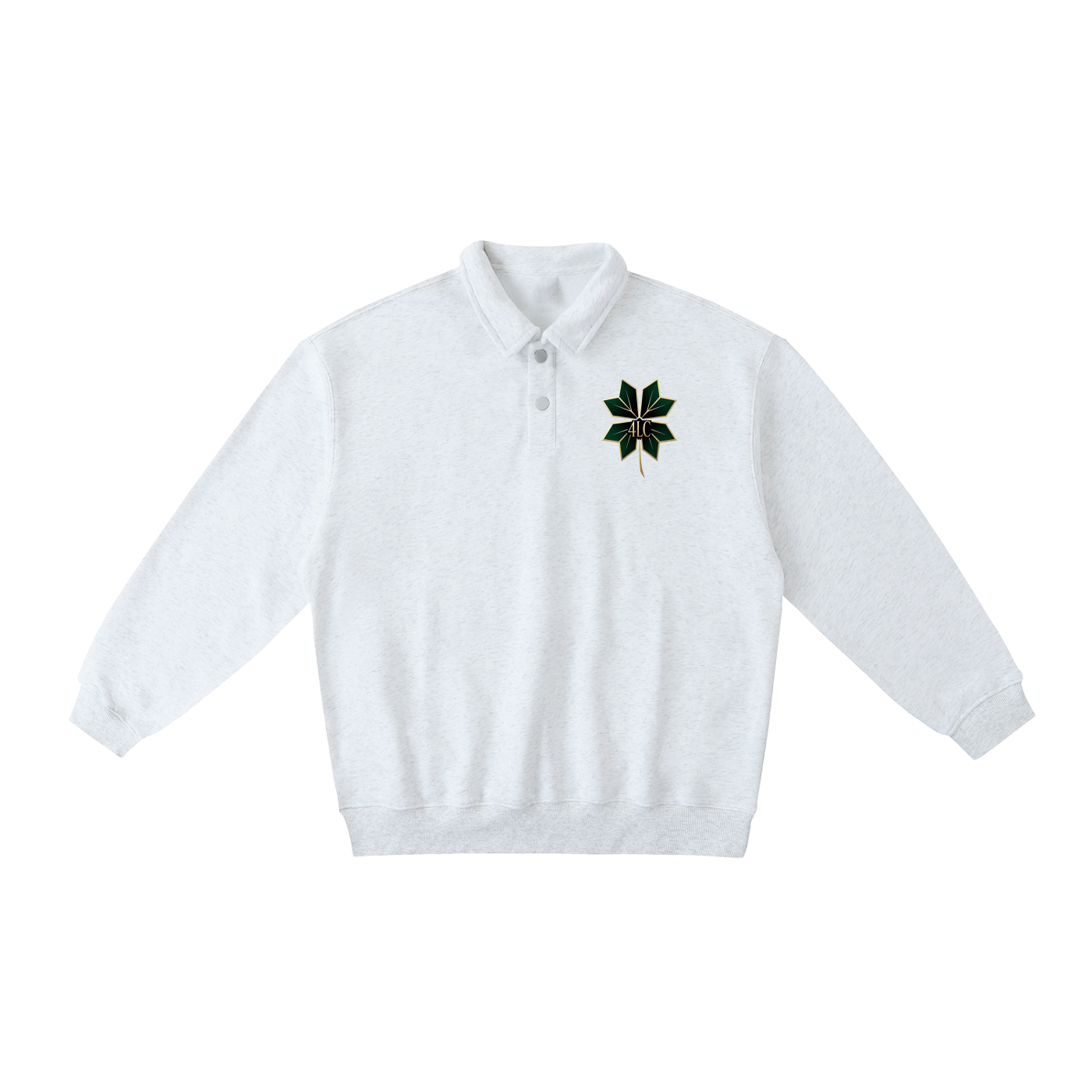 4LC heavyweight Polo-Collar Sweatshirt