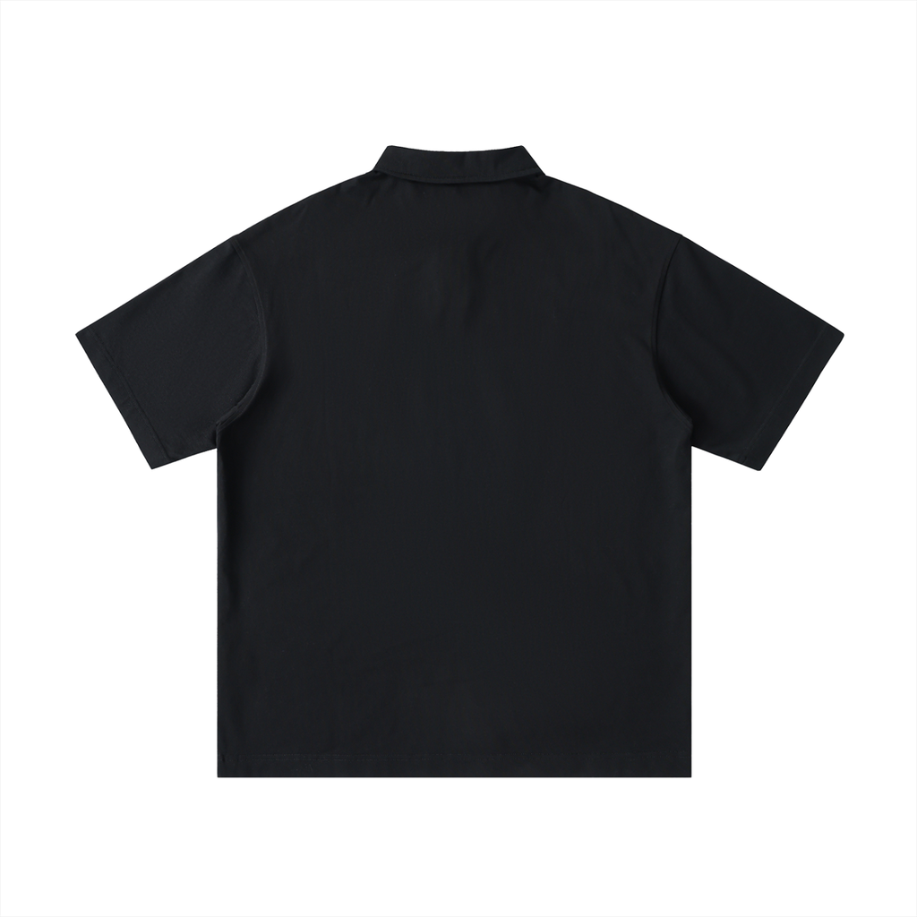 4lC Loose Cotton Short-Sleeve Polo Shirt