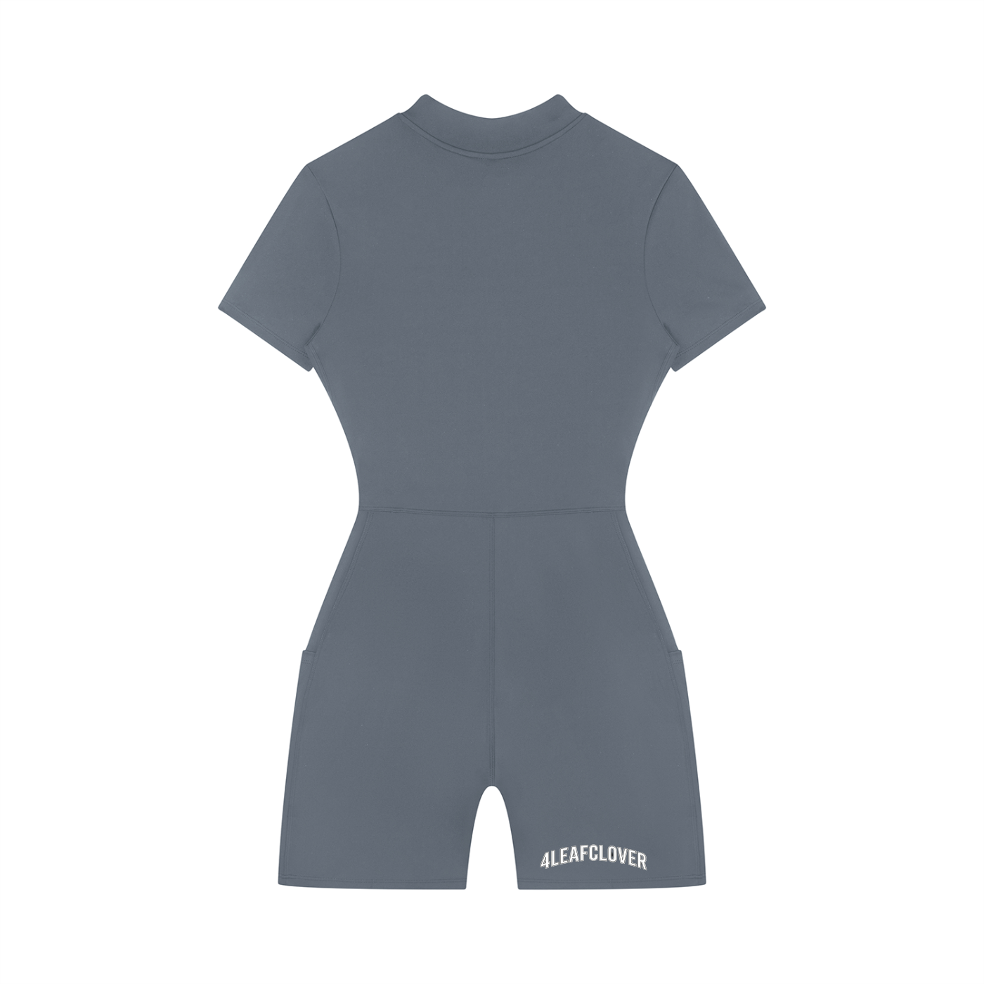 Women's Quarter-Zip 4leafclover Short Sleeve Romper