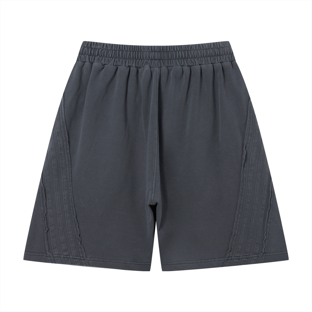 4leafclover Wash Raw Edge Shorts
