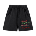 4leafclover Wash Raw Edge Shorts