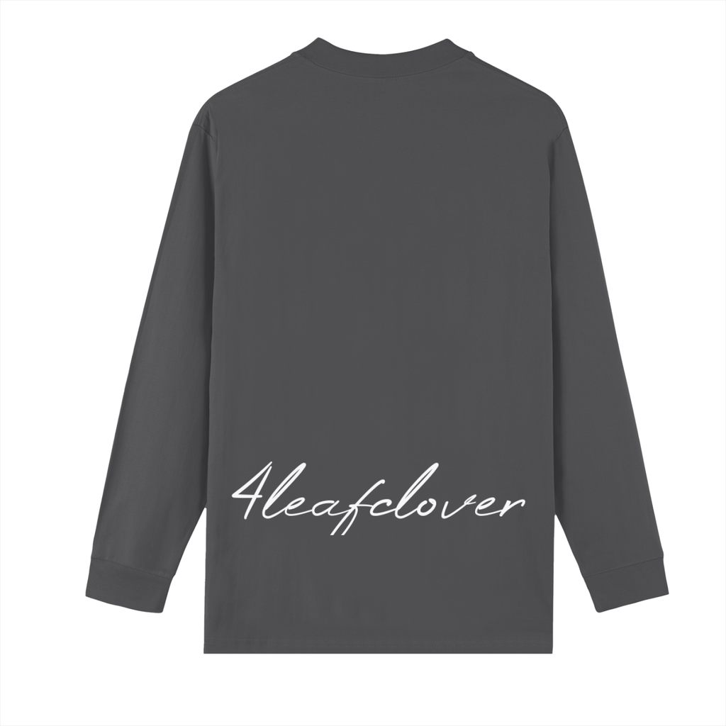 4leafclover Crew Neck Drop Shoulder Long Sleeve Shirt