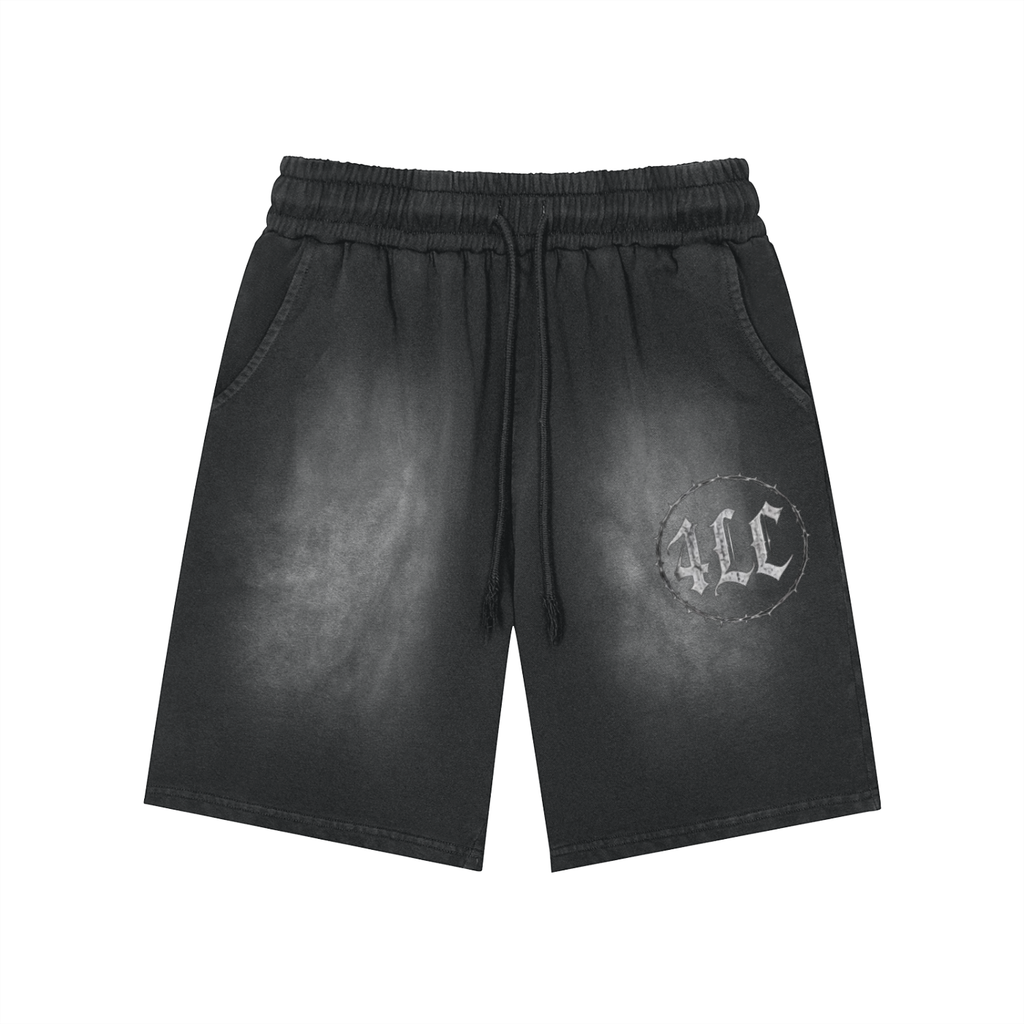Rectangle Patch 4LC Monkey Washed Shorts