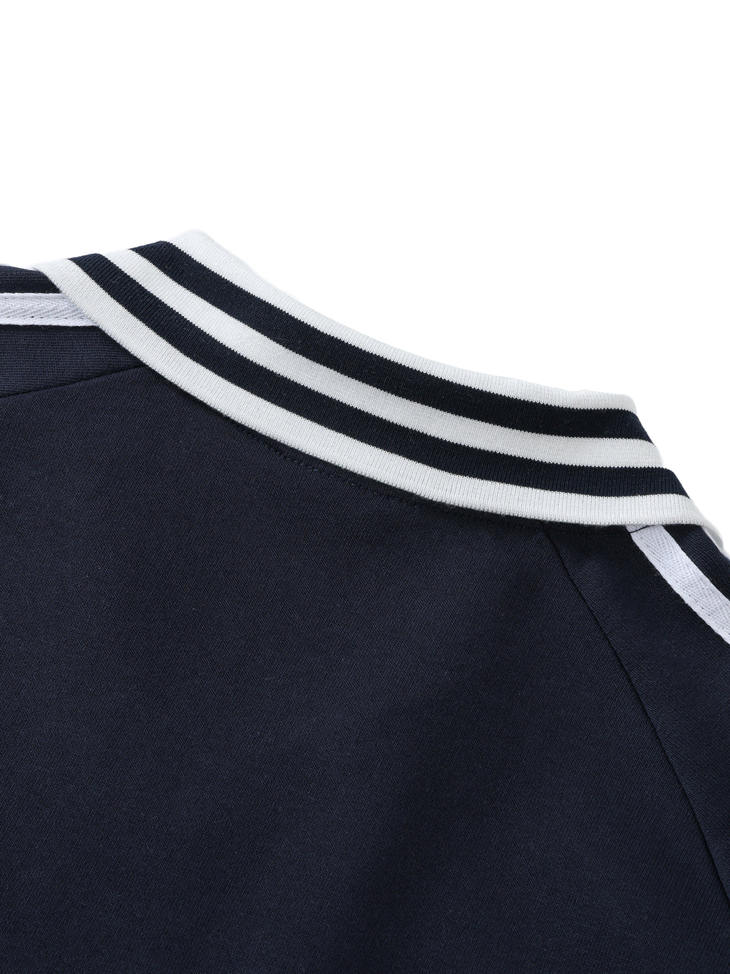 4lC Striped Lapel Collar Sweatshirt