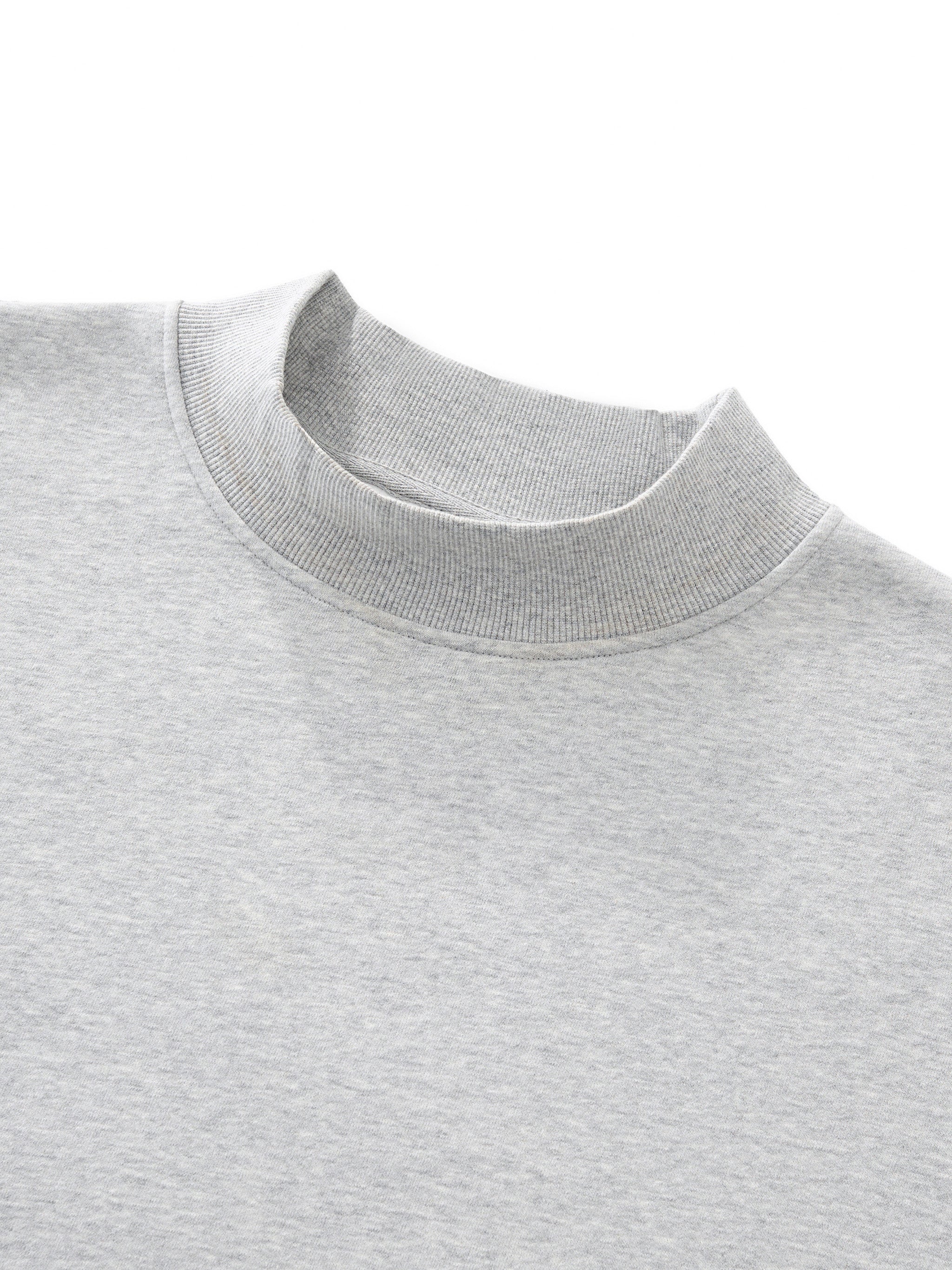 4leafclover Fleece Neck Crew Sweatshirt