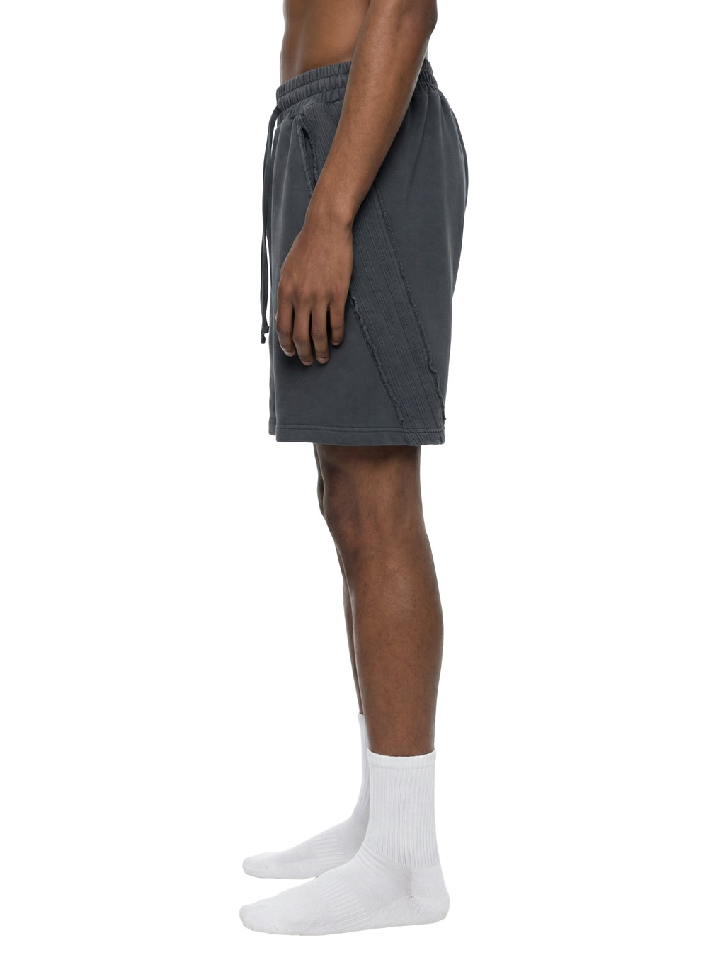 4leafclover Wash Raw Edge Shorts
