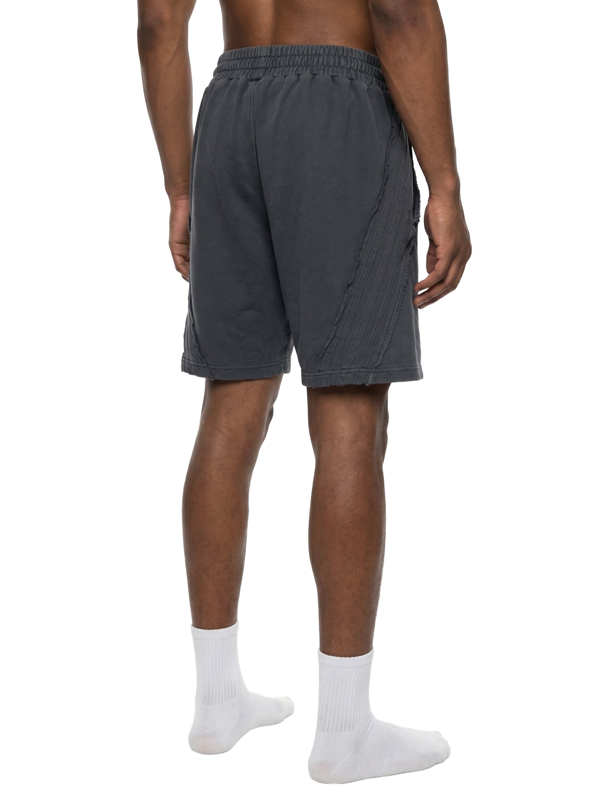 4leafclover Wash Raw Edge Shorts